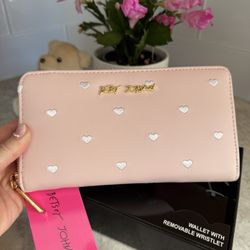 Betsey Johnson Blush Pink Wristlet Wallet 