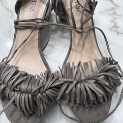 JUST FAB FRINGE SANDALS SZ US 11/UK 9/EU 42