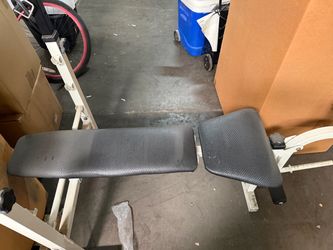 Adjustable Weight Bench with White Frame