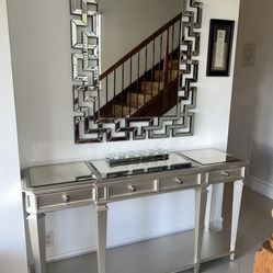 Z Gallery Greek Key Mirror And Buffet Table