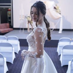Wedding dress by Justin Alexander