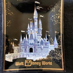 Walt Disney Palace Glass Rectangle Tray  Dish