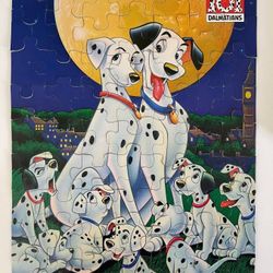 Vintage Disney 101 Dalmatians 63 Piece Puzzle Complete