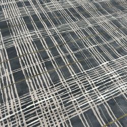 DarkGray Area Rug ~(8 X 10) Nourison, Geo Design