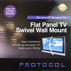 Protocol flat panel TV swivel wall mount  fits up to 42" flat panel TV