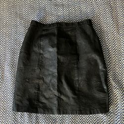 Vintage Leather Pencil Skirt 