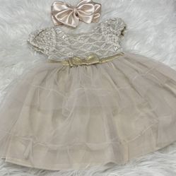 Nanette Baby Formal Dress w/ Headband *12 Months 