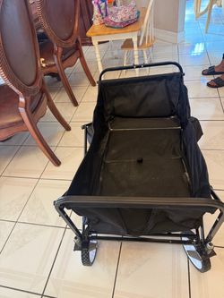 Black Folding Utility Wagon Cart
