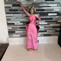 Franklin Heirloom Dolls 19" Porcelain Marilyn Monroe Gentlemen Prefer Blondes LN