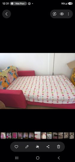 Pink Kids Toddler Bed Frame