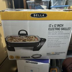 BELLA 12X12 CERAMIC NON STICK COATED MULTI-FUNCTIONAL SKILLET