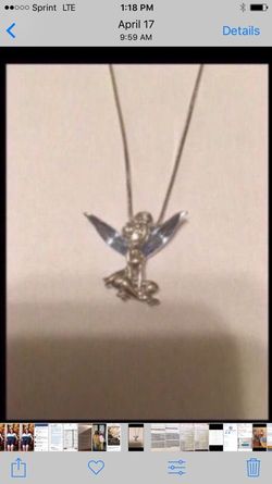 Silver Tinkerbell and chain. Brand new. Never worn.