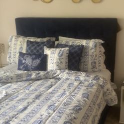 Blue Queen Bed Frame 