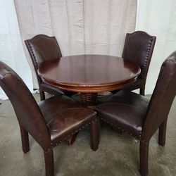 42" Round Dining Table With 4 Chairs