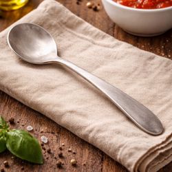 Italy Vintage 1960s Silverplated Replacement Sauce Soup Spoon, 6”