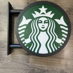 Starbucks 18” Lighted Sign With Mounting Bracket