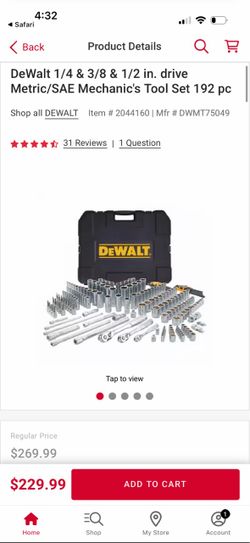 Dewalt Mechanic Tool Set