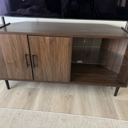 Modern Brown Corner TV Console Stand