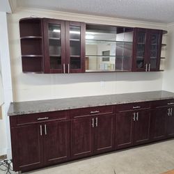Wall Unit With Granite Top. 