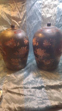 2 Large Ginger Jars 