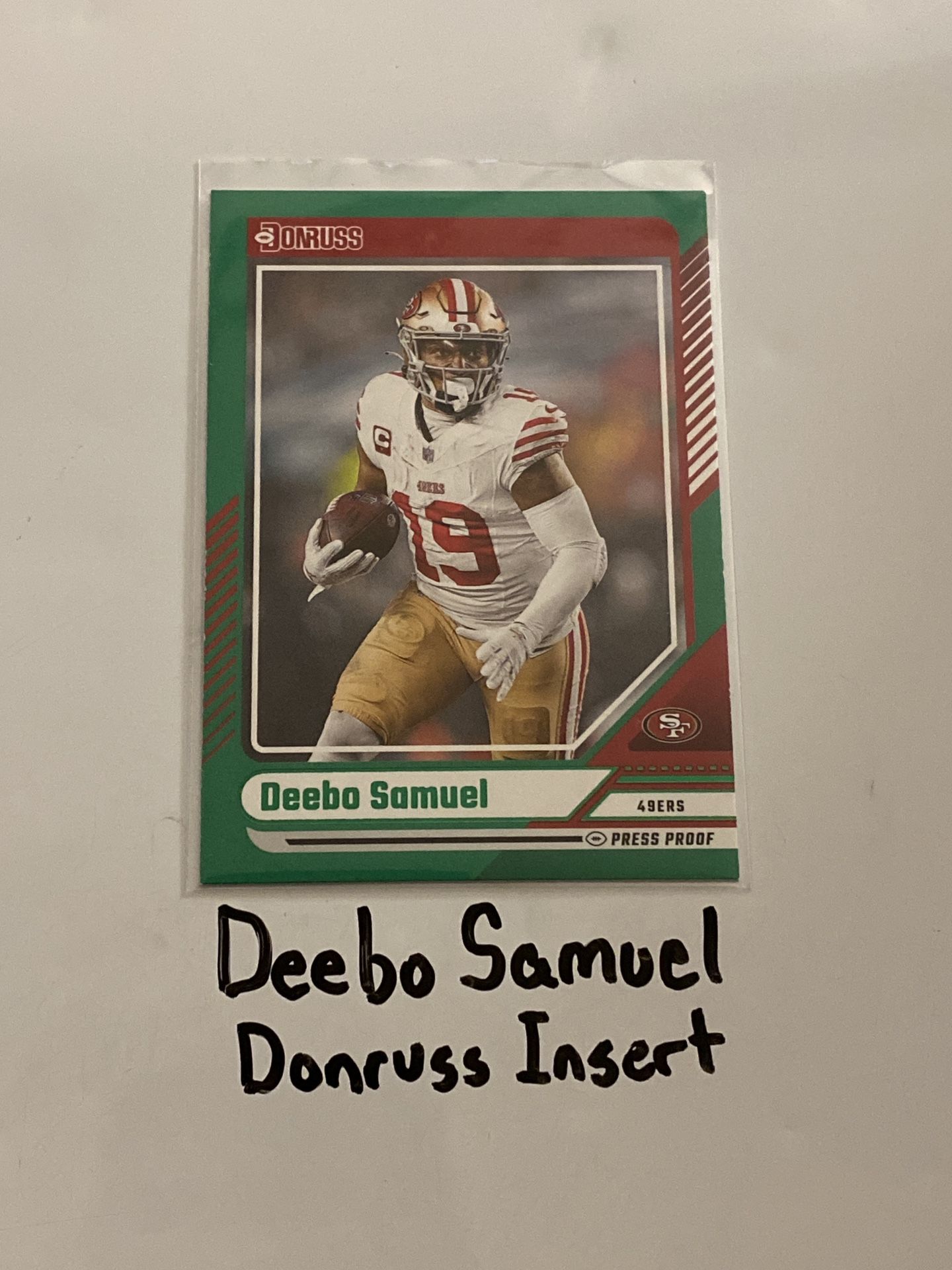 Deebo Samuel Washington Commanders WR Donruss Short Print Insert Card.
