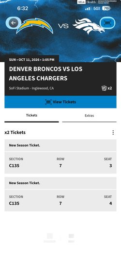 Chargers V Broncos