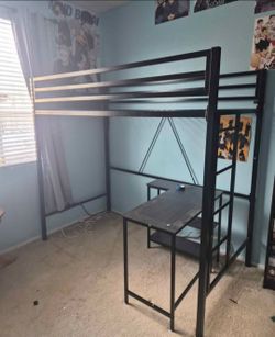 Black Twin loft bed