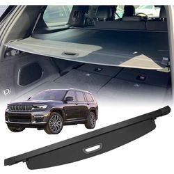 Compatible with All-New 2024-2021 Jeep Grand Cherokee L (3-Row;WL) Rear Cargo Security Shade Cover Privacy Screen Retractable Storage Tonneau Cargo Co