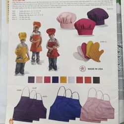 Apron / Mandiles Para Niños Y Niñas  Chef Guantes  Gorros 