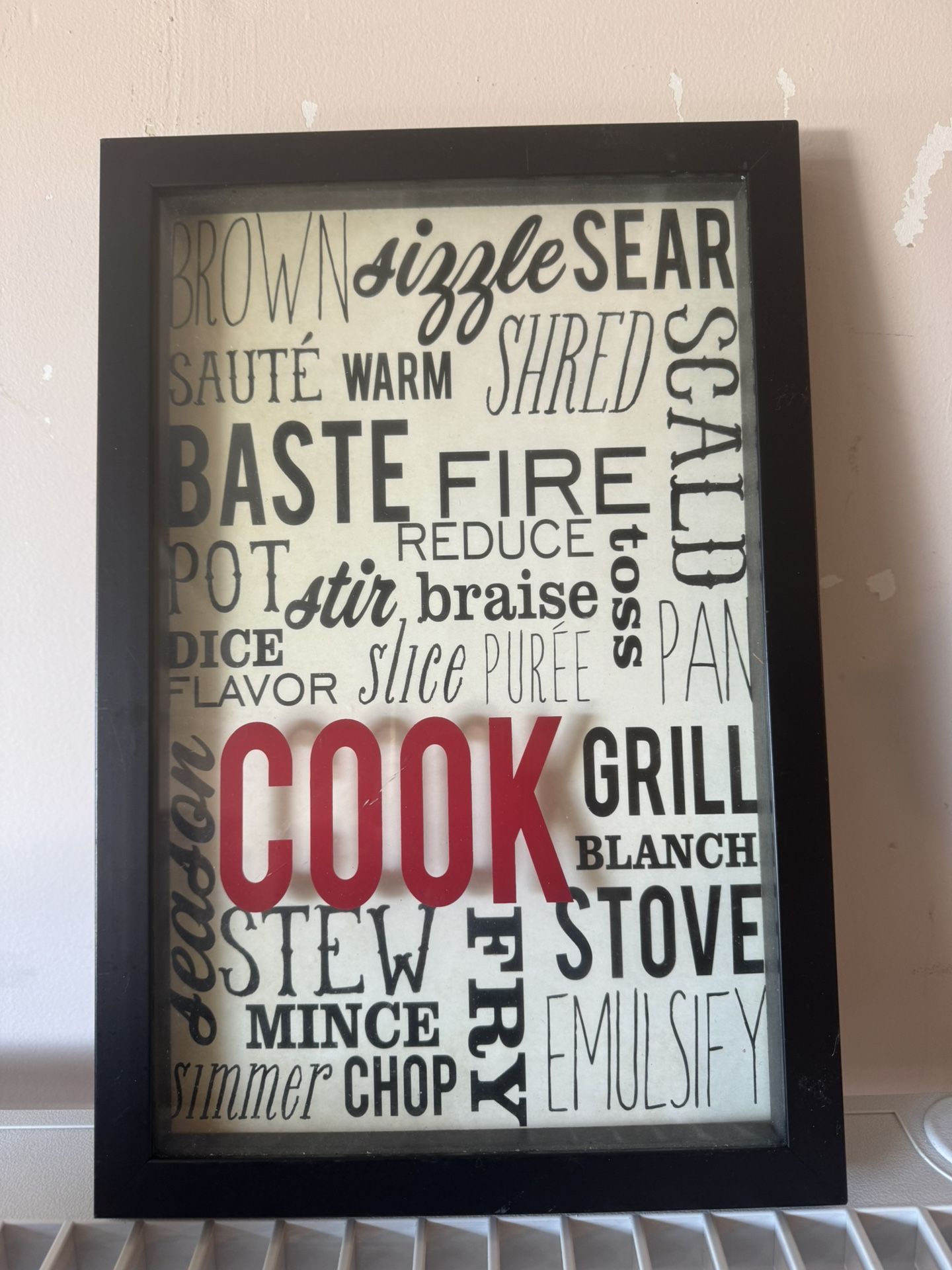 Framed Kitchen Art - Cook, Grill, Stew