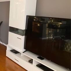 White Entertainment Center With Shelf 