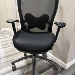 Desk, chair and book shelf