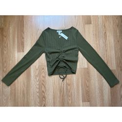 Capella Olive crop top