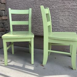 Pottery Barn Kids Lime Green Chairs 