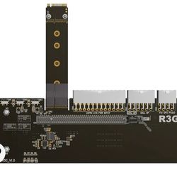 ADT-Link M.2 Key M NVMe External Graphics Card Stand Bracket with PCIe3.0 x4 Riser Cable 25cm 50cm 32Gbs for ITX STX NUC VEGA64 GTX1080ti (25CM,R43SG)