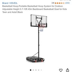 Visveil Portable Basketball Hoop 