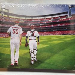 Molina and Wainwright SGA St Louis Cardinals Sealed Canvas Print 10/2/2022