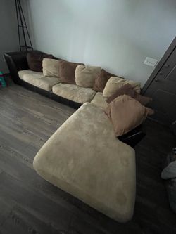 Brown sectional sofa