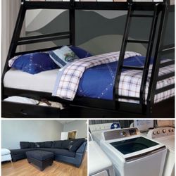 BUNK BED, SOFA, WASHER AND DRYER ONLY $1435 W/ DELIVERY!  SCROLL FOR OPTIONS