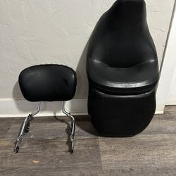 Motorcycle seat and sissy bar