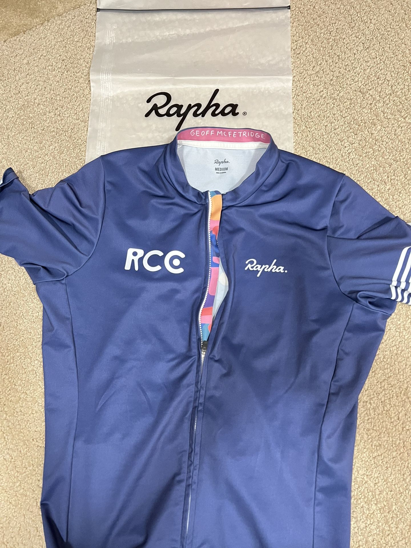 Rapha RCC Geoff Mcfetridge Limited Edition jersey deadstock