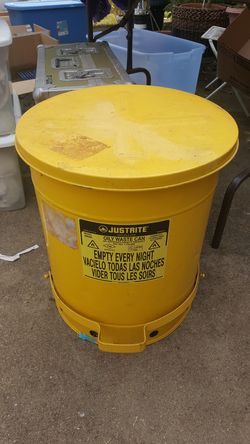 14 gallon Justrite oil waste can