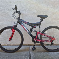 Mongoose XR-75 dual-suspension, entry-level mountain bike, 21 speed with kickstand. Ready to Ride.