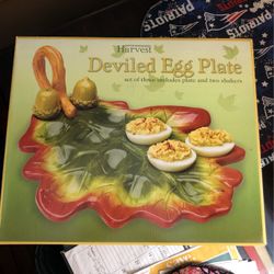 Fall Devil Egg Plate 