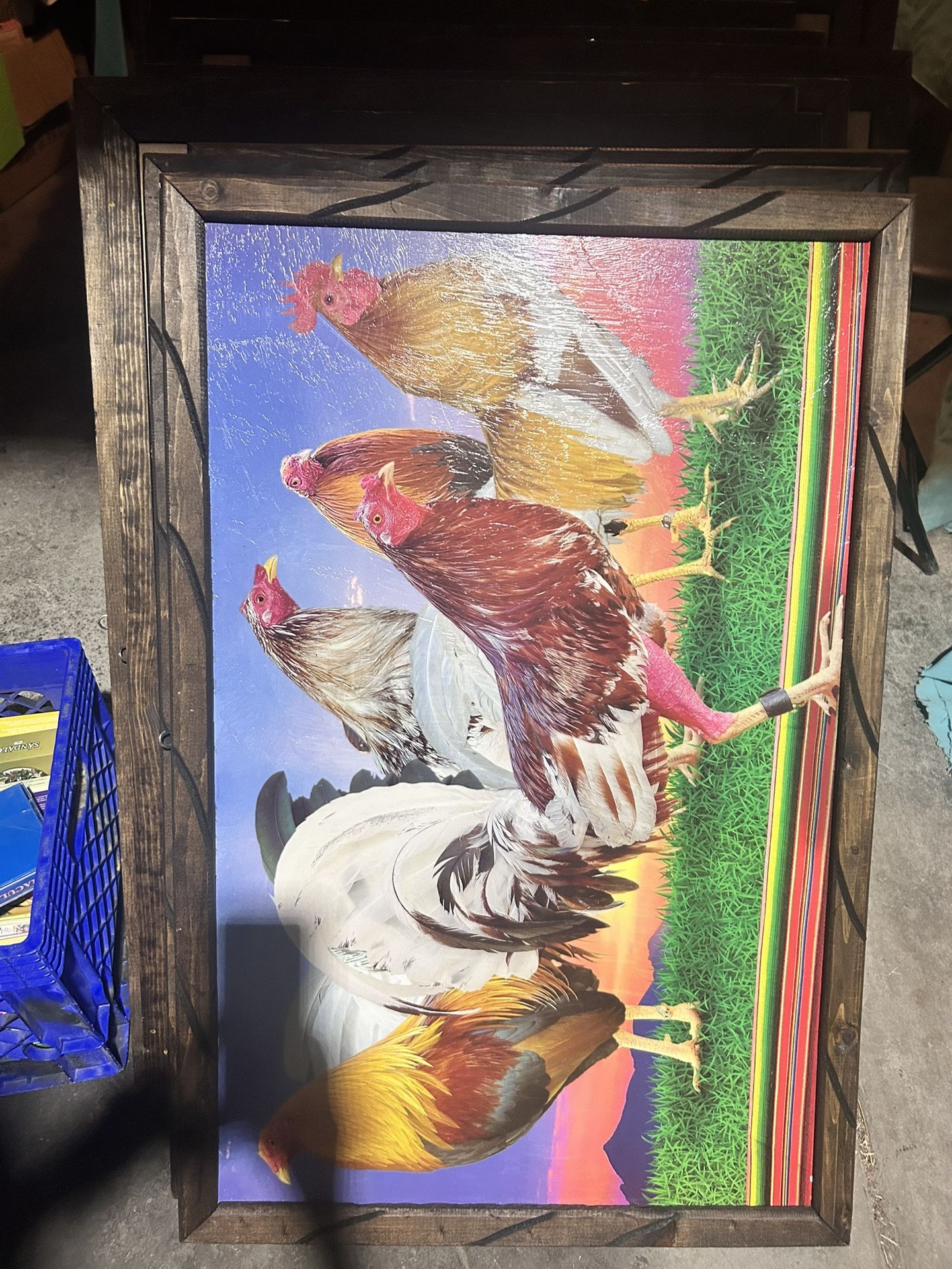 Painting/cuadro De Gallos