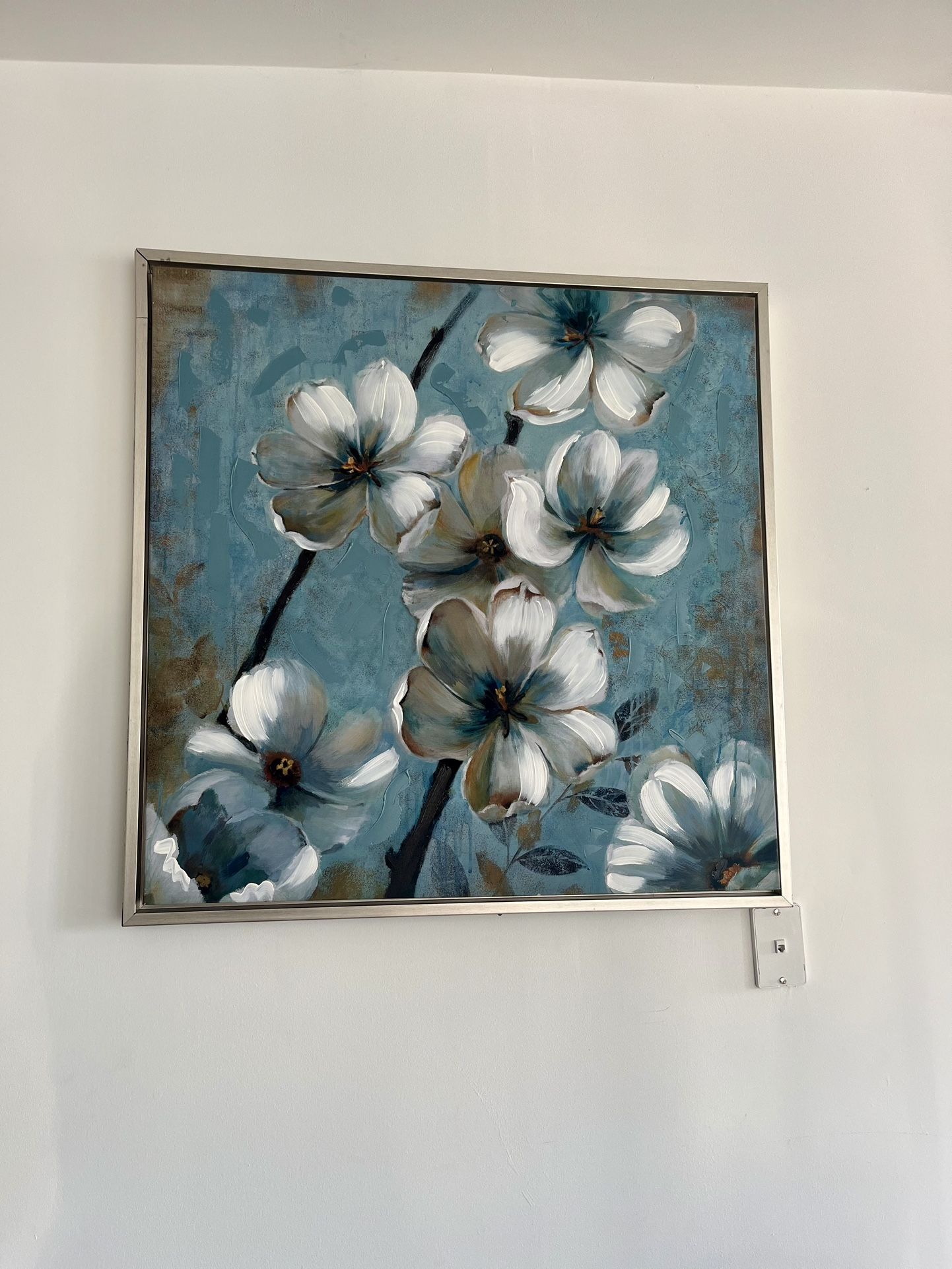 Large Framed Floral Wall Art β Elegant Statement Piece (Pickup Today!)