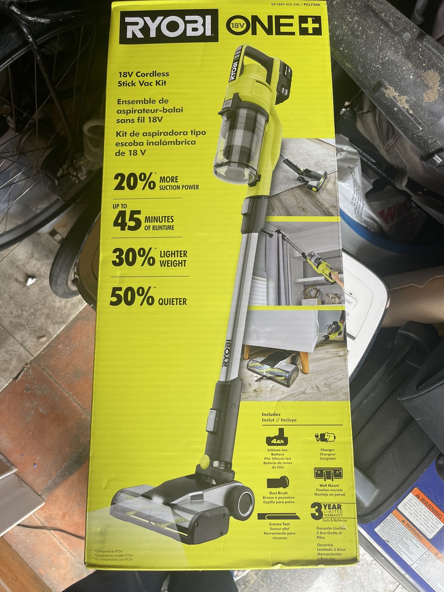 Ryobi 18v Cordless Stick Vac