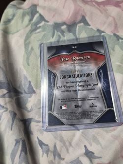 Ramirez Topps auto. /99 red hit in the playoffs
