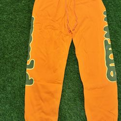 Sp5der Logo Sweatpants — Orange (M) 🕷️🔥