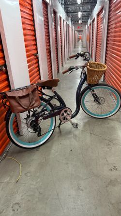 sixthreezero Simple Step-Thru 7-Speed 500W Electric Bicycle E-Bike Navy